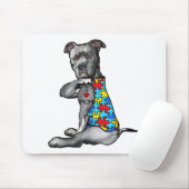 autistisch | Cool Pitbull I Liebe Mama Autismus Pu Mousepad (Mit Mouse)