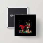 autistisch | Cooler australischer Rinderhund Hero  Button (Vorne & Hinten)