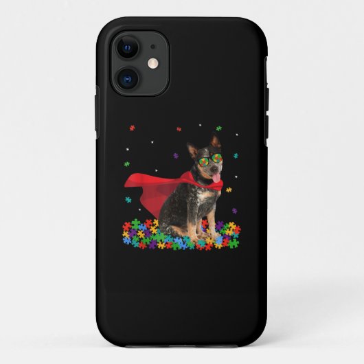 autistisch | Cooler australischer Rinderhund Hero Case-Mate iPhone Hülle (Rückseite)