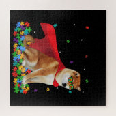 autistisch | Cooles Shiba Inu Dog Hero Autism Puzz Puzzle (Horizontal)