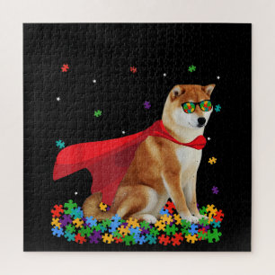 autistisch Cooles Shiba Inu Dog Hero Autism Puzz Puzzle