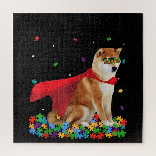 autistisch | Cooles Shiba Inu Dog Hero Autism Puzz Puzzle (Vertikal)