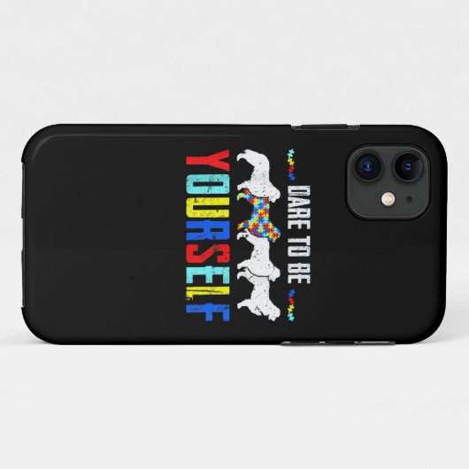 autistisch | Dare to be Different Bernese Mountain Case-Mate iPhone Hülle (Rückseite (Horizontal))