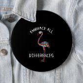 autistisch | Embrace alle Unterschiede Flamingo Pu Button (Beispiel)