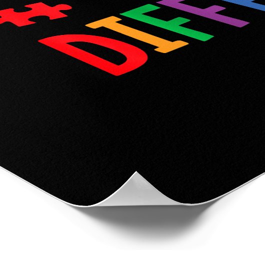 autistisch |Embrace Differenzen Giraffe Puzzle Pie Poster (Ecke)