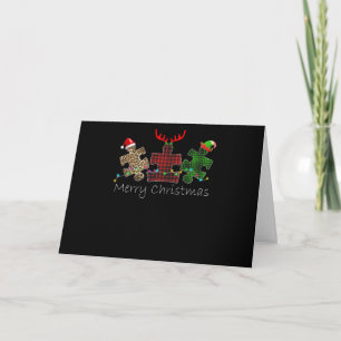 Autistisch   Frohe Weihnachten Autismus-Puzzleteil Karte