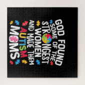 autistisch | Gott fand einige der stärksten Frauen Puzzle (Horizontal)