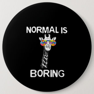 autistisch   Normal langweilig Giraffe Puzzle Piec Button