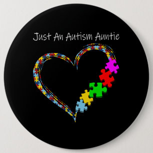 autistisch   Nur eine Autismus Tante Button