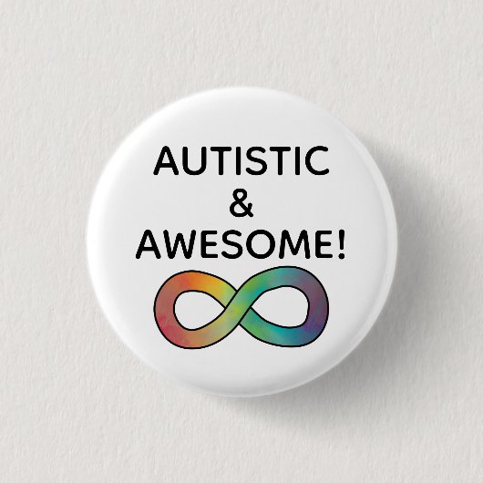 Autistisch & Phantastisch! Akzeptanz Neurodität Button (Vorderseite)