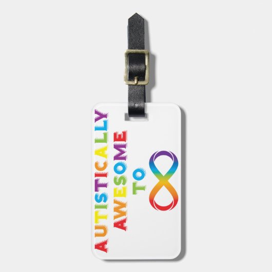 Autistisch Phantastisch zur Unendlichkeit Gepäckanhänger (Vorderseite vertikal)