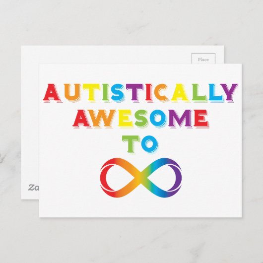 Autistisch Phantastisch zur Unendlichkeit Postkarte (Vorne/Hinten)