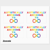 Autistisch Phantastisch zur Unendlichkeit Rechteckiger Aufkleber (Blatt)