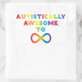 Autistisch Phantastisch zur Unendlichkeit Rechteckiger Aufkleber (Tasche)