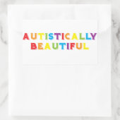 autistisch schön rechteckiger aufkleber (Tasche)