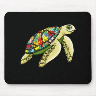 autistisch   Sea Turtle Puzzle Piece Autismus Bewu Mousepad