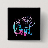 autistisch | Seien Sie ein freundliches Autismus-B Button (Vorderseite)