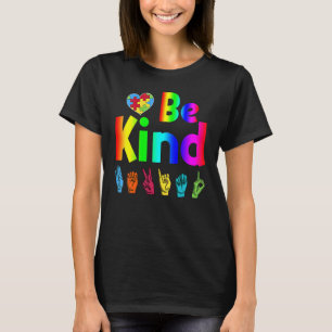 Autistisch sein freundliches Zeichen der Autismus- T-Shirt