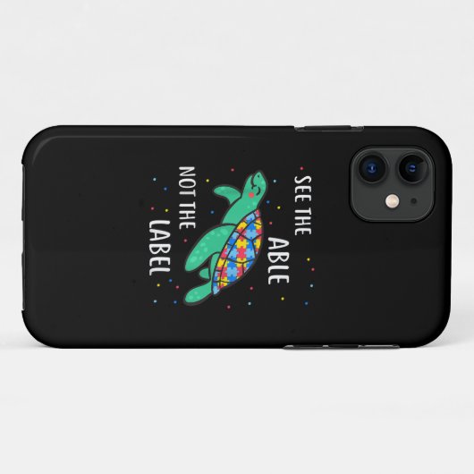 autistisch | Siehe Able not label Sea Turtle Case-Mate iPhone Hülle (Rückseite (Horizontal))
