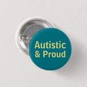 Autistisch u. stolz button (Vorne & Hinten)