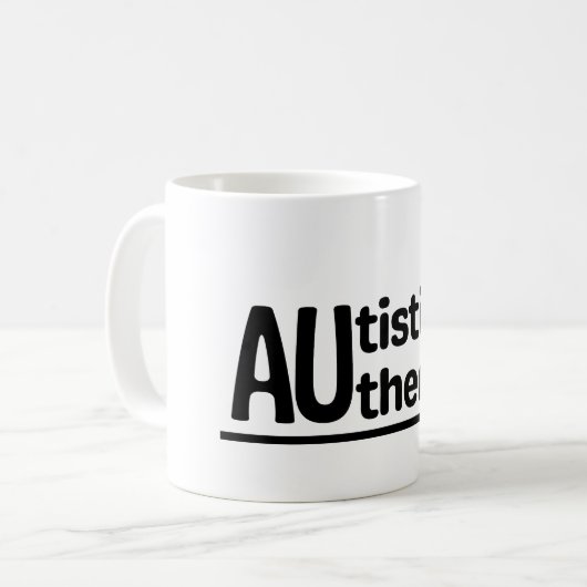 Autistisch und authentisch kaffeetasse (Vorderseite Links)