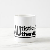 Autistisch und authentisch kaffeetasse (Mittel)