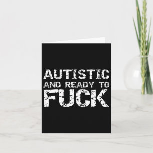 Autistisch und bereit für lustige Witze Sprichwort Karte