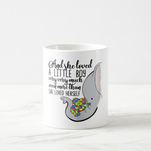 autistisch | Und sie liebte einen kleinen Jungen s Kaffeetasse (Mittel)