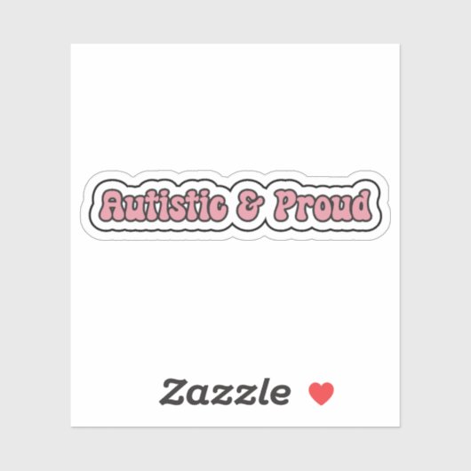 Autistisch und stolz rosa Neurovielfalt Aufkleber (Blatt)
