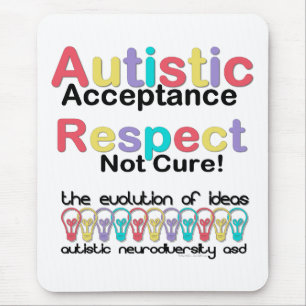 Autistische Akzeptanz Respekt keine Heilung Mousepad