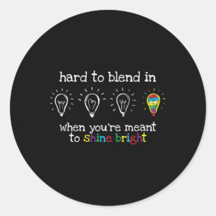 Autistische Geschenke Kinder Männer Frauen farbenf Runder Aufkleber