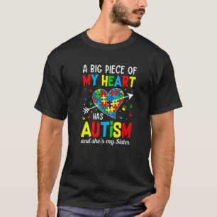 Autistische Girl Piece Mein Herz hat Autismus Sie  T-Shirt
