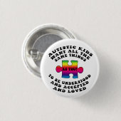 Autistische Kinder wollen den ganzen gleichen Button (Vorne & Hinten)