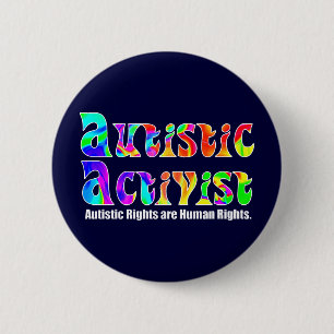 Autistische Knöpfe des Aktivisten-(Farbe) Button