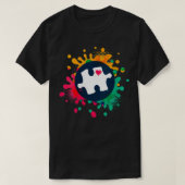 Autistische Liebe Puzzle Piece T-Shirt (Design vorne)