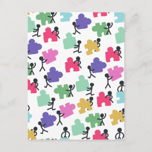 autistische Menschen Postkarte