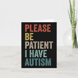 Autistische Neurodidrom Bitte haben Sie einen Karte