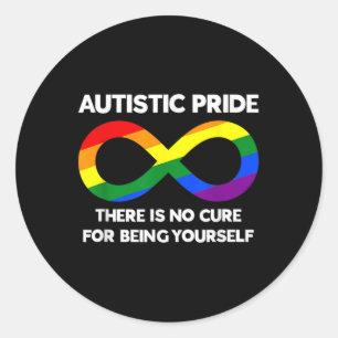 Autistische Priese Autismus Bewusstsein Rainbow In Runder Aufkleber