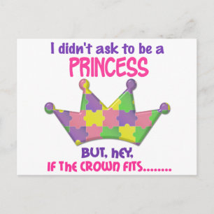 Autistische Prinzessin 2 AUTISM Postkarte