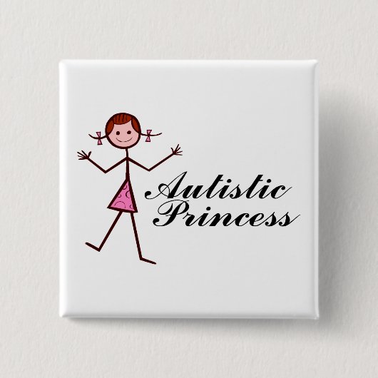 Autistische Prinzessin (Mädchen) Button (Vorderseite)