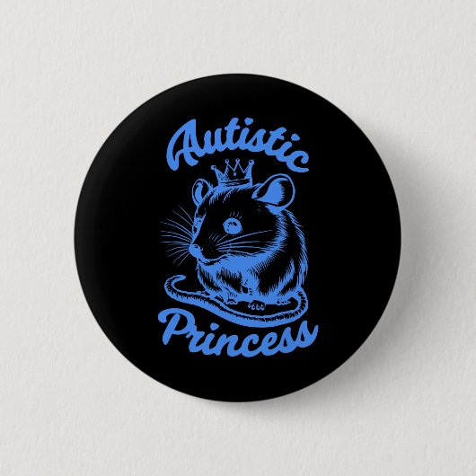 Autistische Prinzessin Opossum 2 Button (Vorderseite)