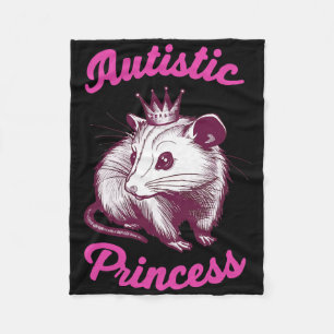 Autistische Prinzessin Opossum 3  Fleecedecke