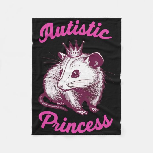 Autistische Prinzessin Opossum 3 Fleecedecke (Vorderseite)
