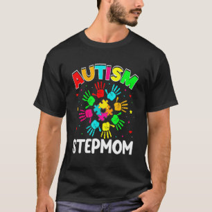 Autistische Stiefmutter Puzzle Unterstützung Famil T-Shirt