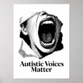 Autistische Stimmen sind wichtig | Design von B&W- Poster (Vorne)
