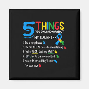 Autistische Tochter Autism Awareness Unterstützer Magnet