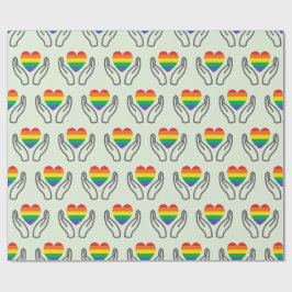 Autistische unterstützende Hände Regenbogenfarbene Geschenkpapier