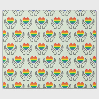 Autistische unterstützende Hände Regenbogenfarbene Geschenkpapier