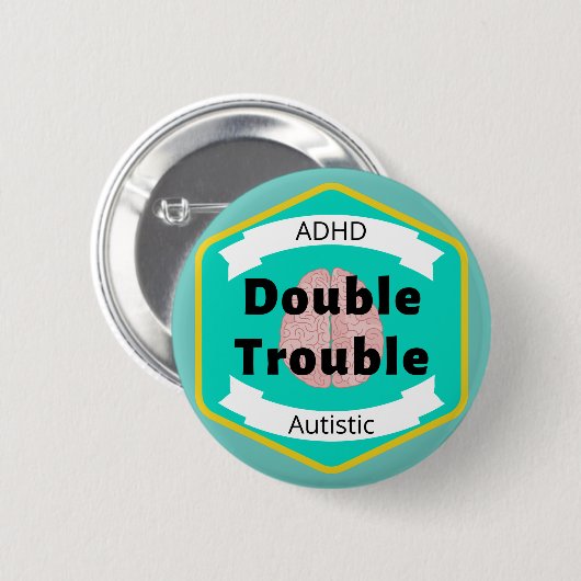 Autistischer ADHD-Preis Button (Vorne & Hinten)
