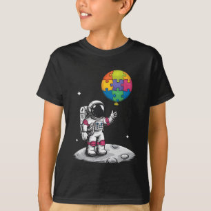 Autistischer Astronaut Ballon Weltraum Autismus-Be T-Shirt